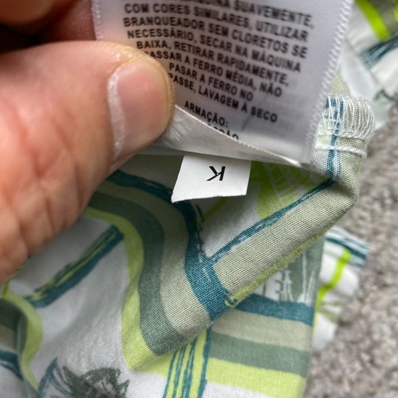 Columbia Sportswear PFG Shirt Men Medium M White Green Button Up All Over Print - Picture 10 of 15